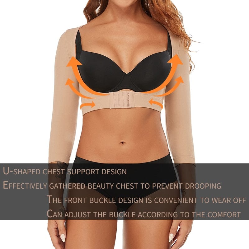 Long Sleeves Women Arm Shapewear | Shoulder Support Push Up Tops