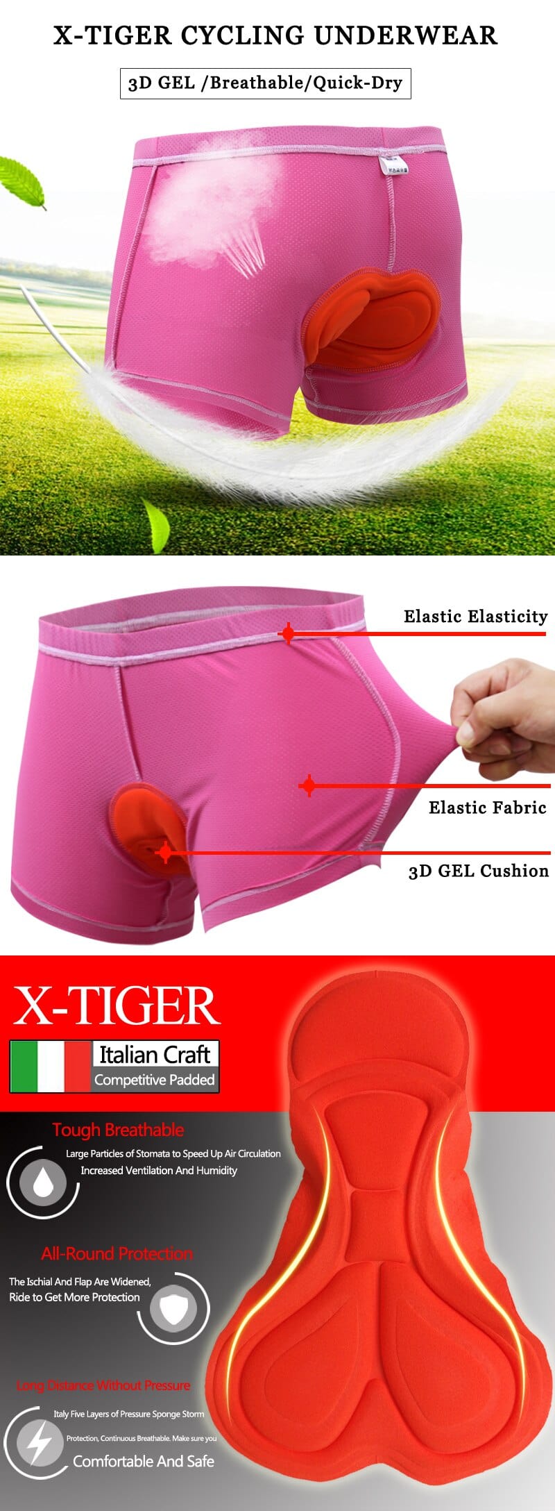 Women Padded Cycling Shorts | MTB Bicycle Underwear
