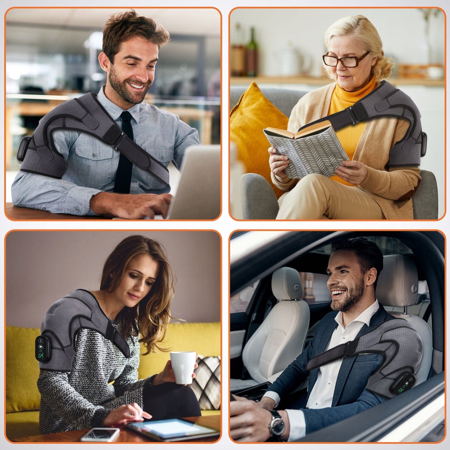 Electric Heating Shoulder Brace | LED Display Vibration Shoulder Support