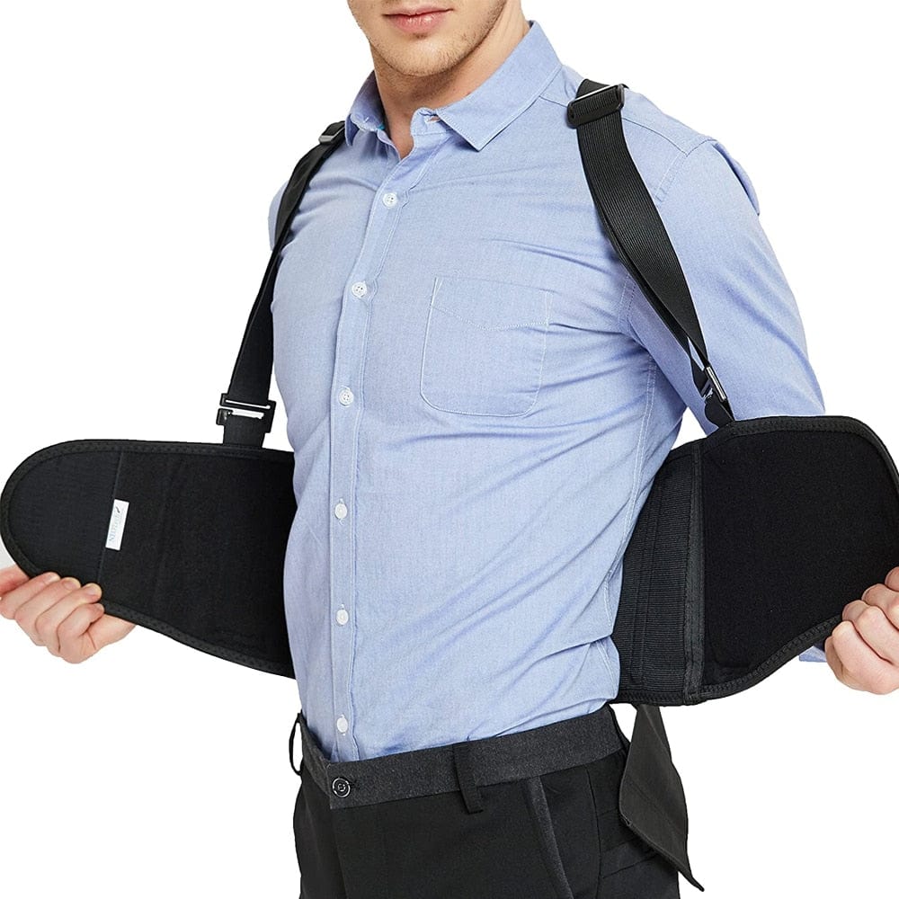 Industrial Work Back Brace | Waist Pain Protection Belt with Suspender