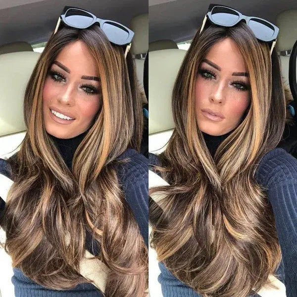 OmbreLong Silver Wig