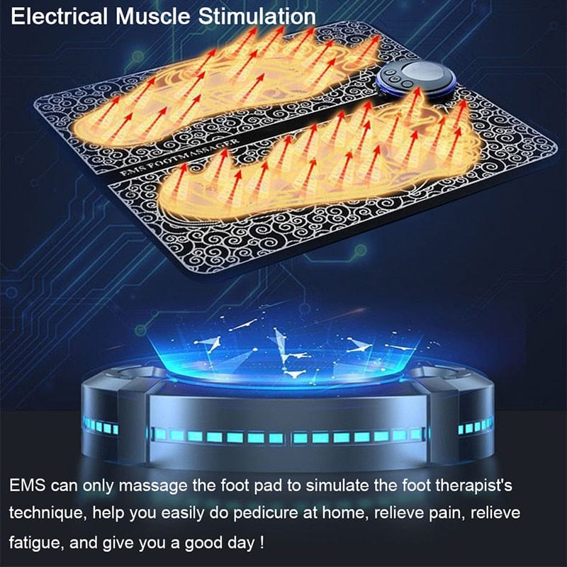 Electric EMS Foot Massager Pad | Portable Foldable Massage Mat