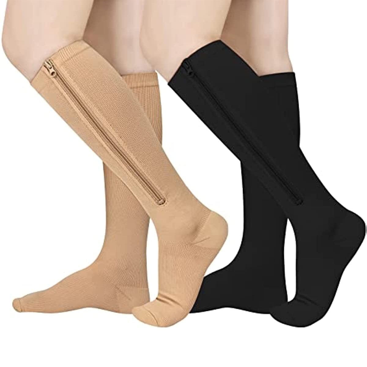 Medical Zipper Compression Socks for Edema / Varicose Veins