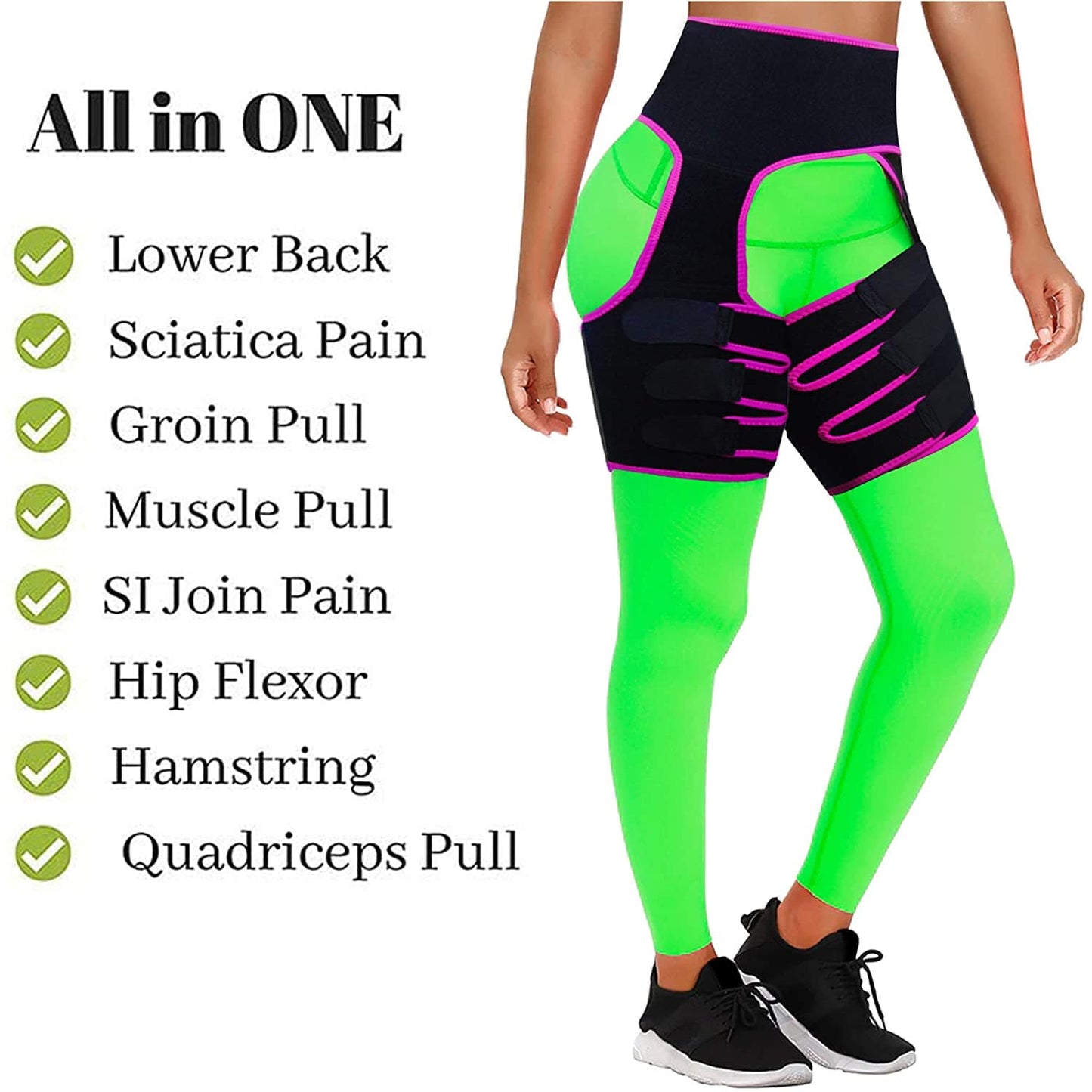 Hip Support Belt | Sciatica Pain Relief Thigh Strap Compression Brace