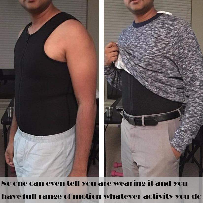 Men Slimming Body Shaper / Sweat Vest | Gynecomastia Moobs Undershirt Waist Trainer