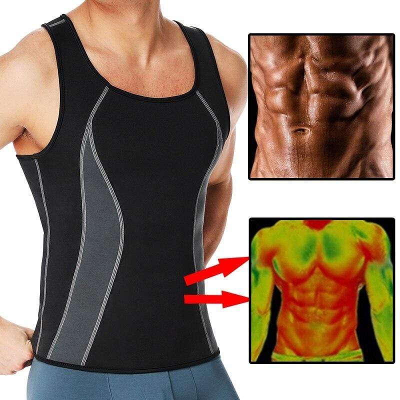 Men Slimming Body Shaper / Sweat Vest | Gynecomastia Moobs Undershirt Waist Trainer