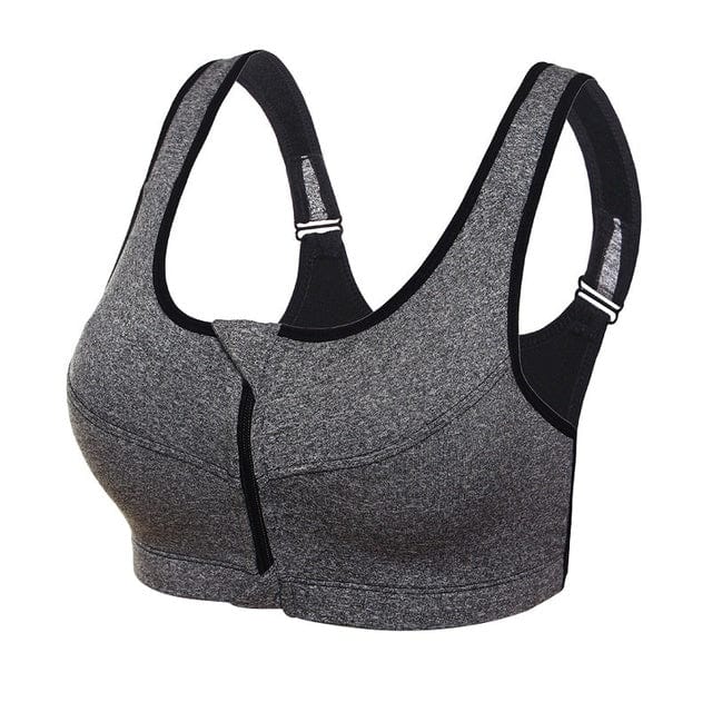 High Impact Sports Bra | Women Zipper Push Up Sports Bras