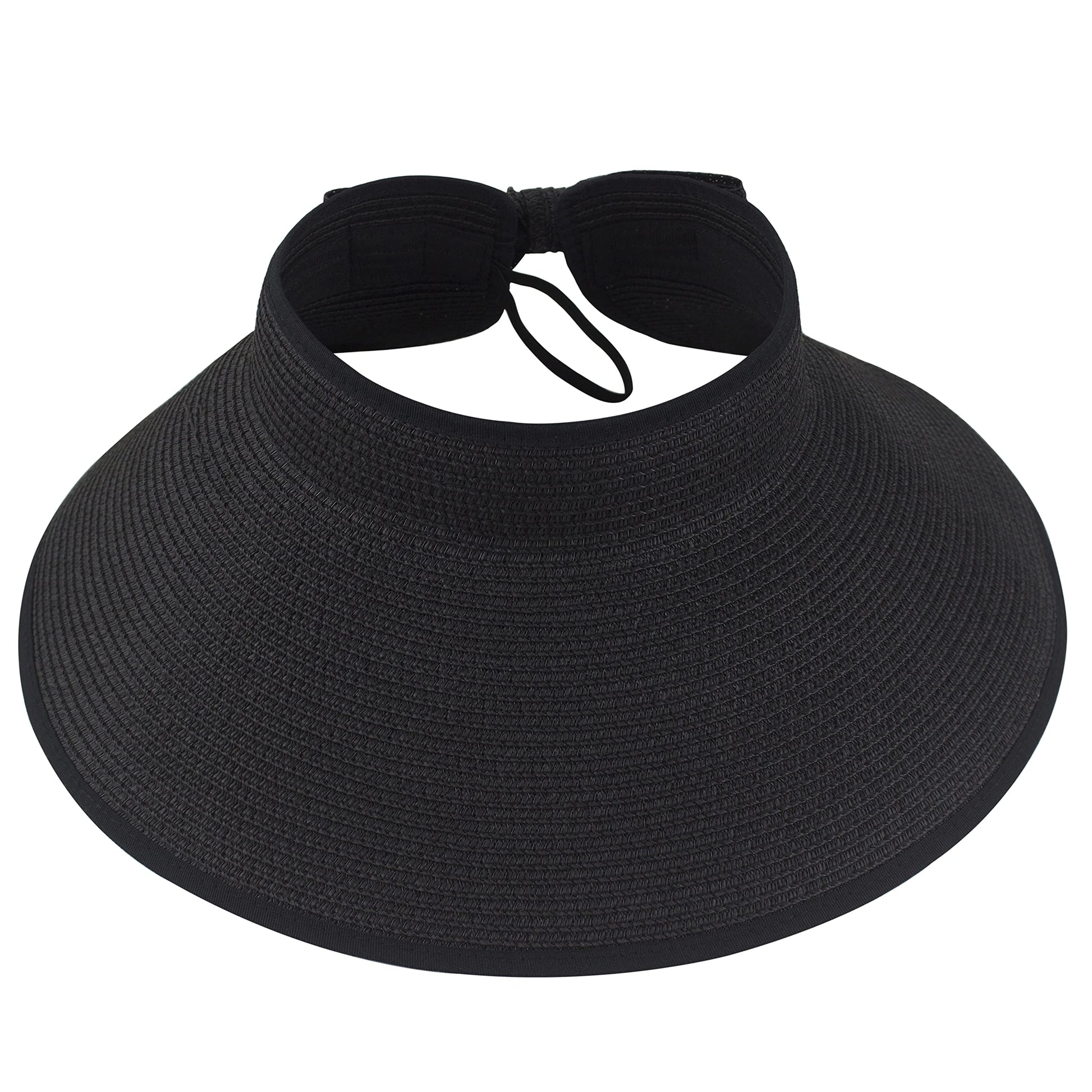 Black women's sun protection hat