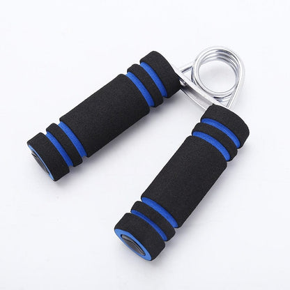 Symmetrical pair of blue Hand Grip Strengthener devices showcasing the thick metal spring coil configuration.