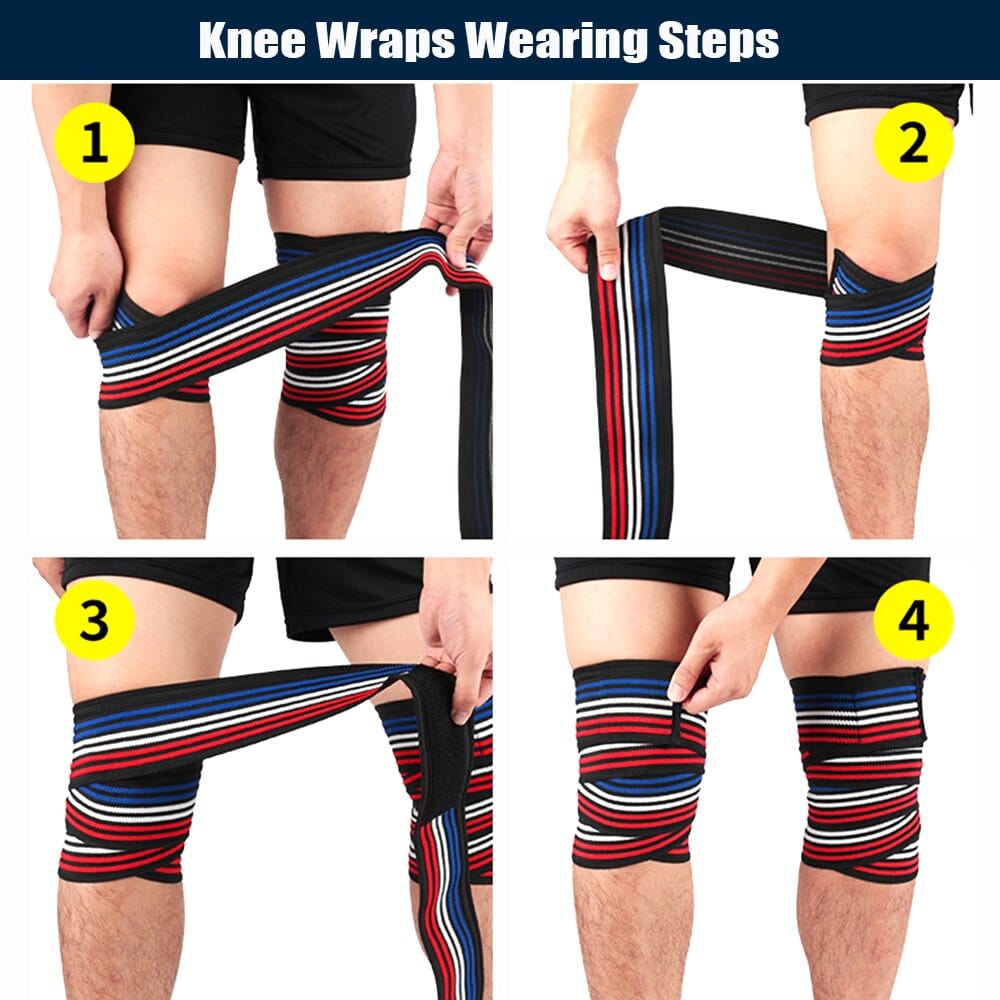 Elastic Knee Bandages | Cross Fit Fitness Pressurized Straps