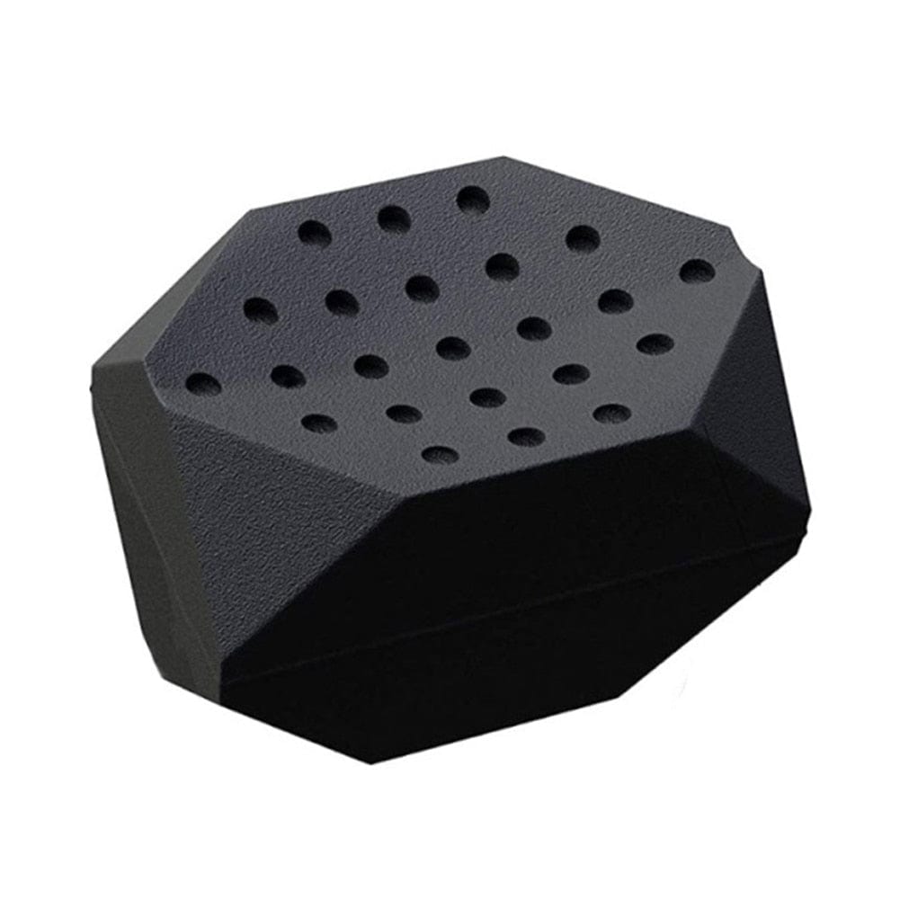 Black Style A Jawline Exerciser showing its textured, ergonomic biting channels for non-slip grip.