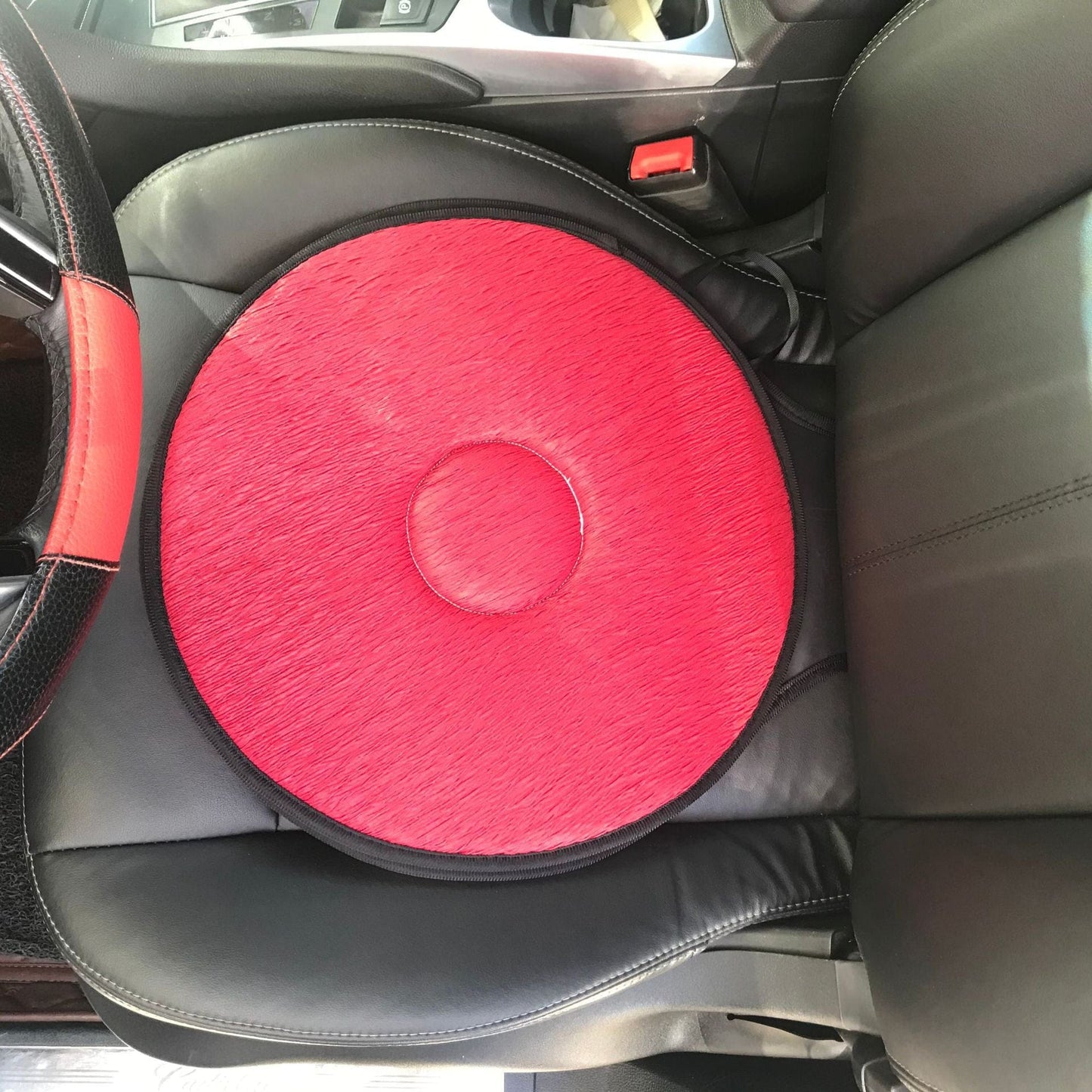 Red Swivel Car Seat Cushion