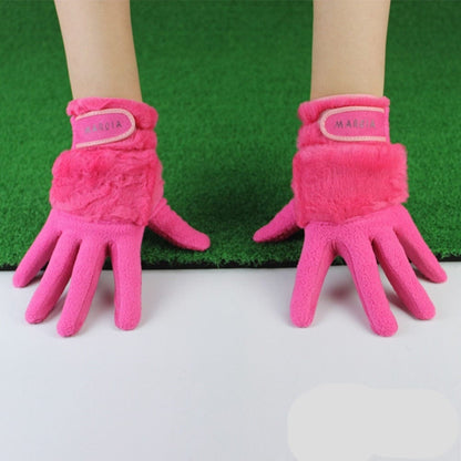 Women Winter Golf Gloves | Anti-slip Rabbit Fur Warmth Gloves