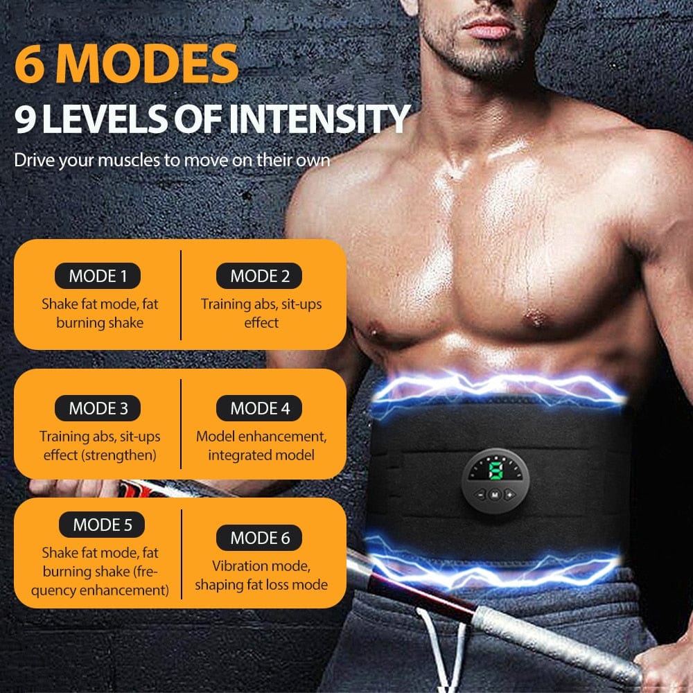 New Smart Electric Muscle Stimulator | EMS Wireless Fitness Belt | Abdominal Muscle Trainer