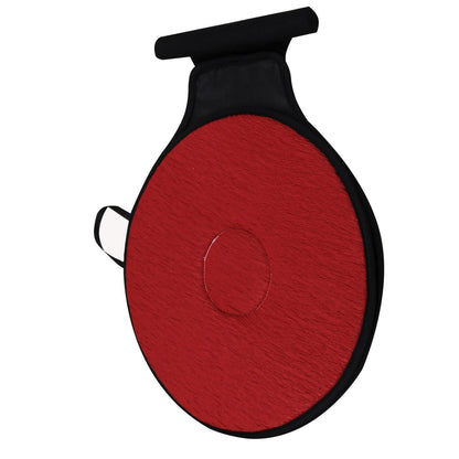 Top view of the round Swivel Car Seat Cushion highlighting its textured fabric cover and sleek low-profile silhouette.