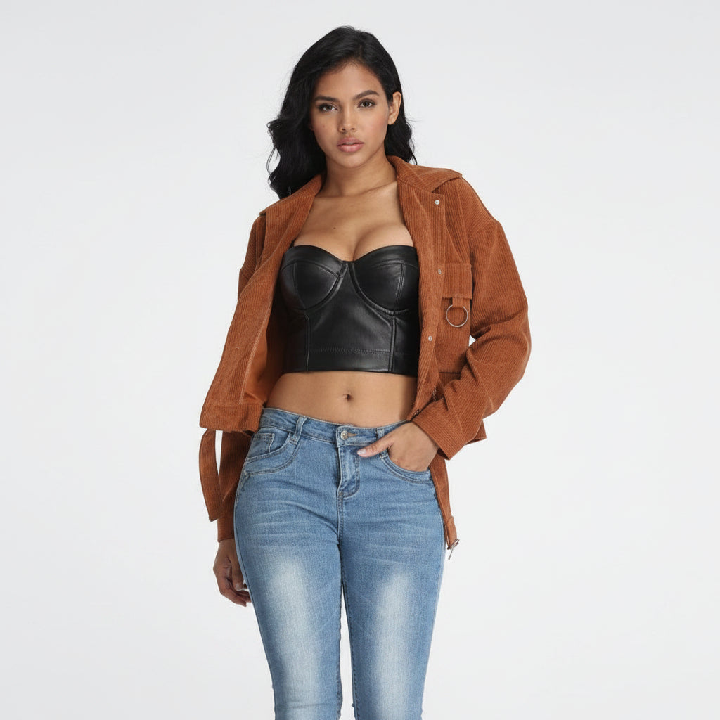 Women Leather Corset Bustiers