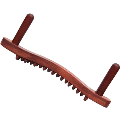 Wooden back scratcher on a white background