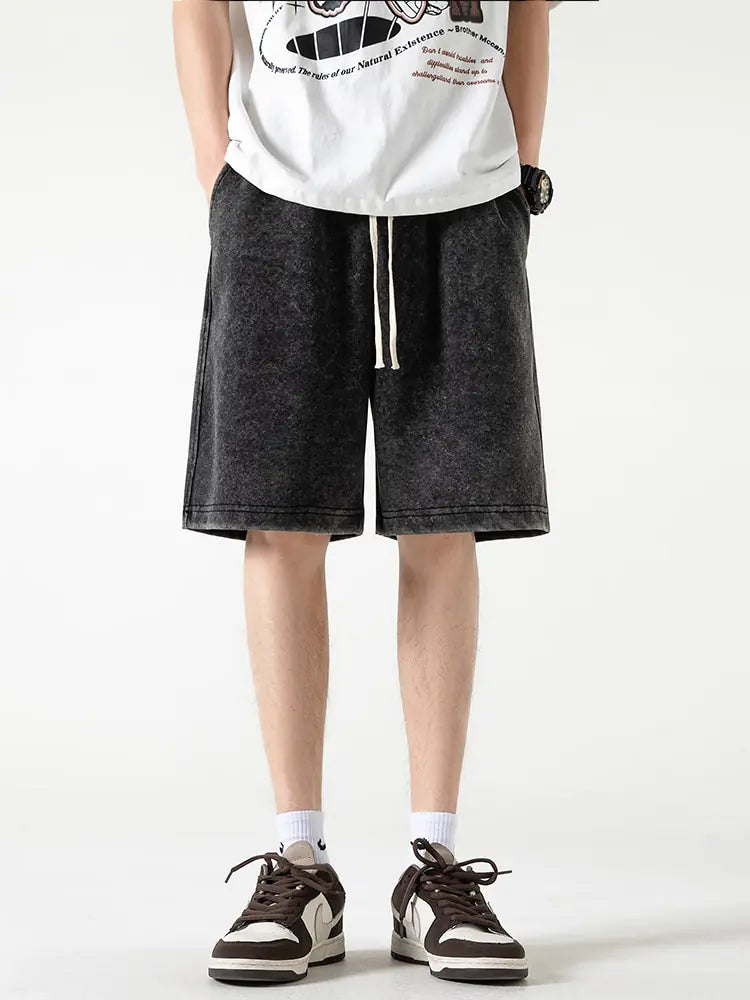 Summer Distressed Cotton Sweatshorts