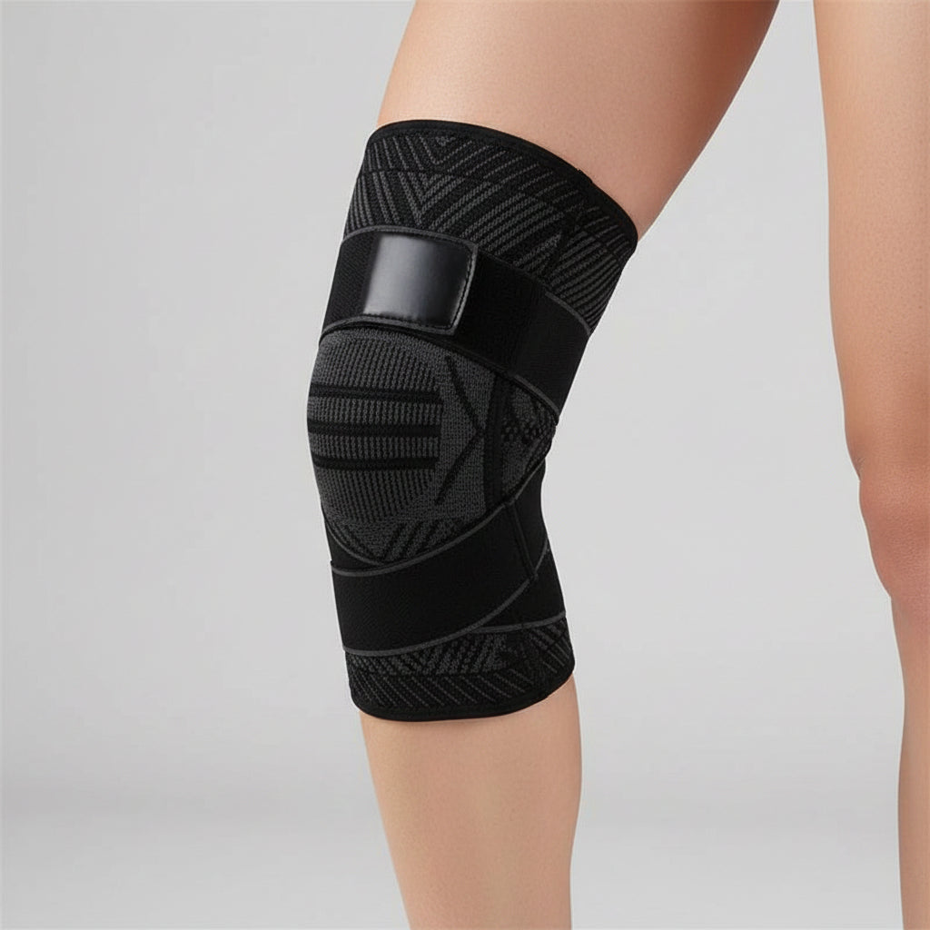 adjustable knee brace with straps