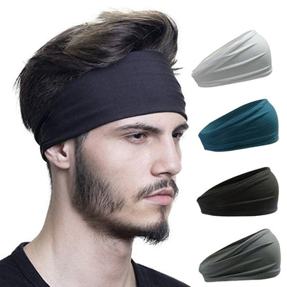 A group layout displaying the white, dark blue, and dark green athletic hair bands
