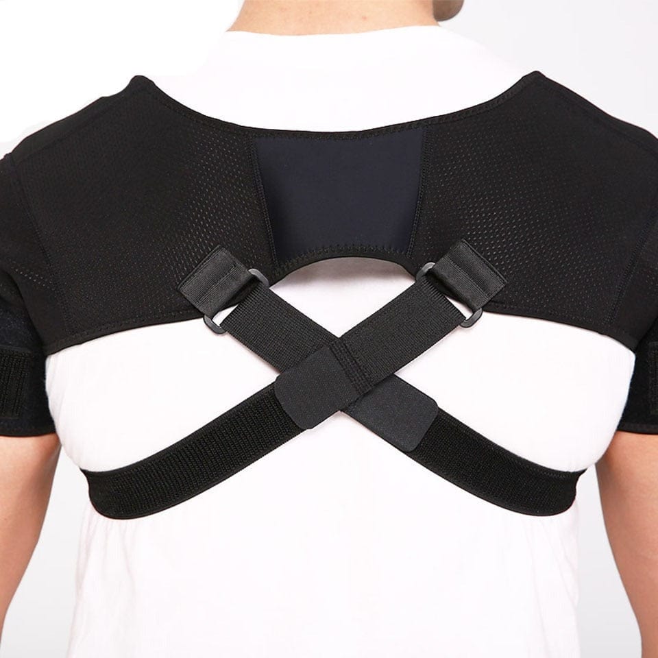 rear view of the bilateral rotator cuff brace