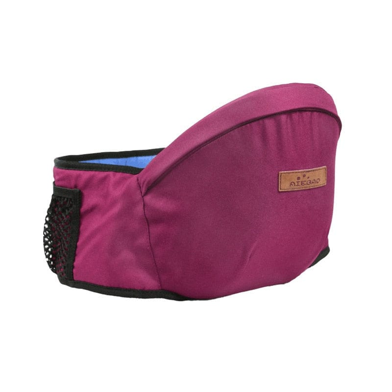 burgundy front-facing baby backpack