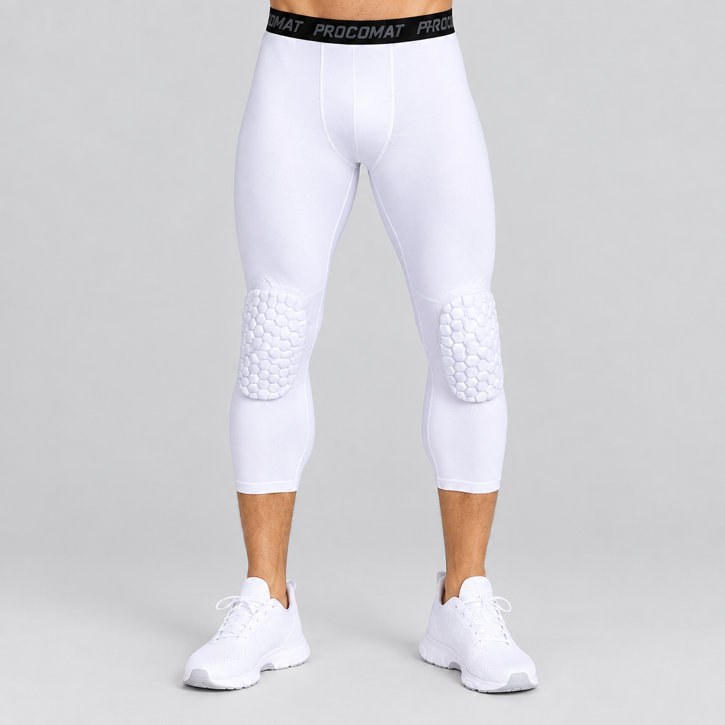 compression leggings with built-in knee pads