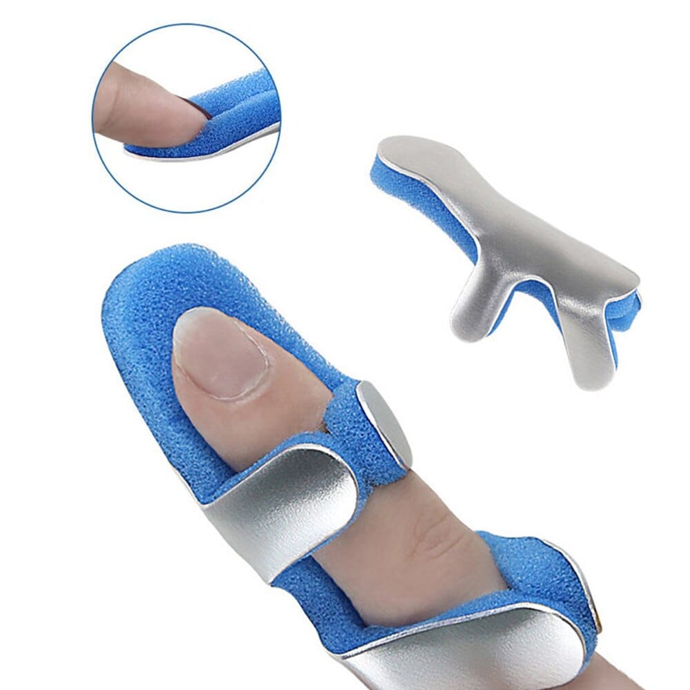 contoured sponge interior lining on a finger brace