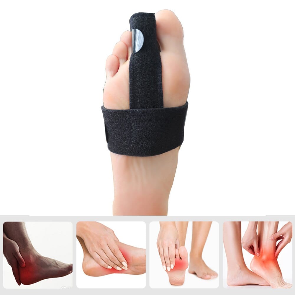 friction-resistant toe straightener wrap.
