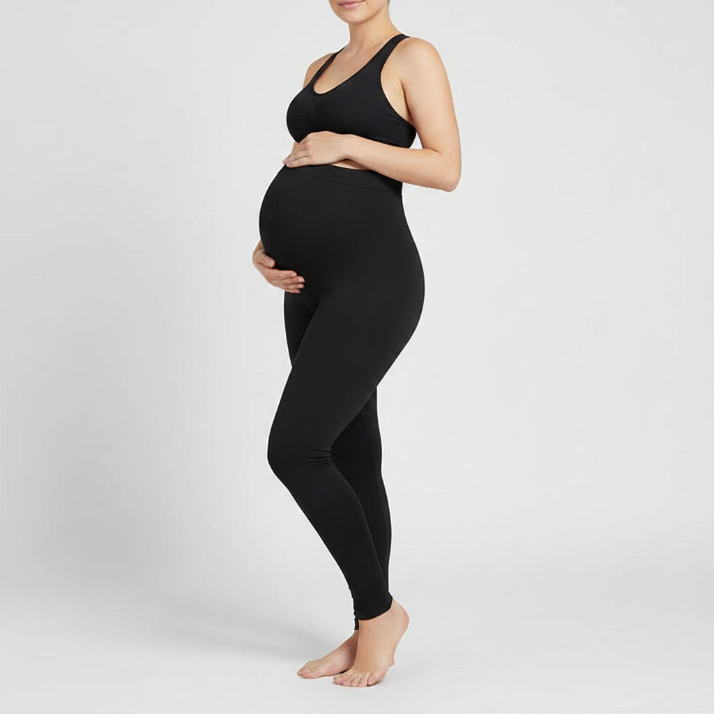 high waist maternity leggings belly support first trimester to postpartum