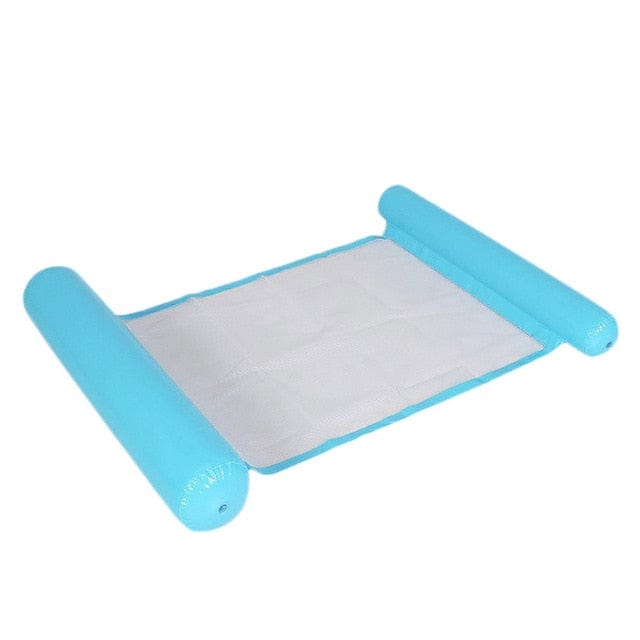 light blue floating water loungers
