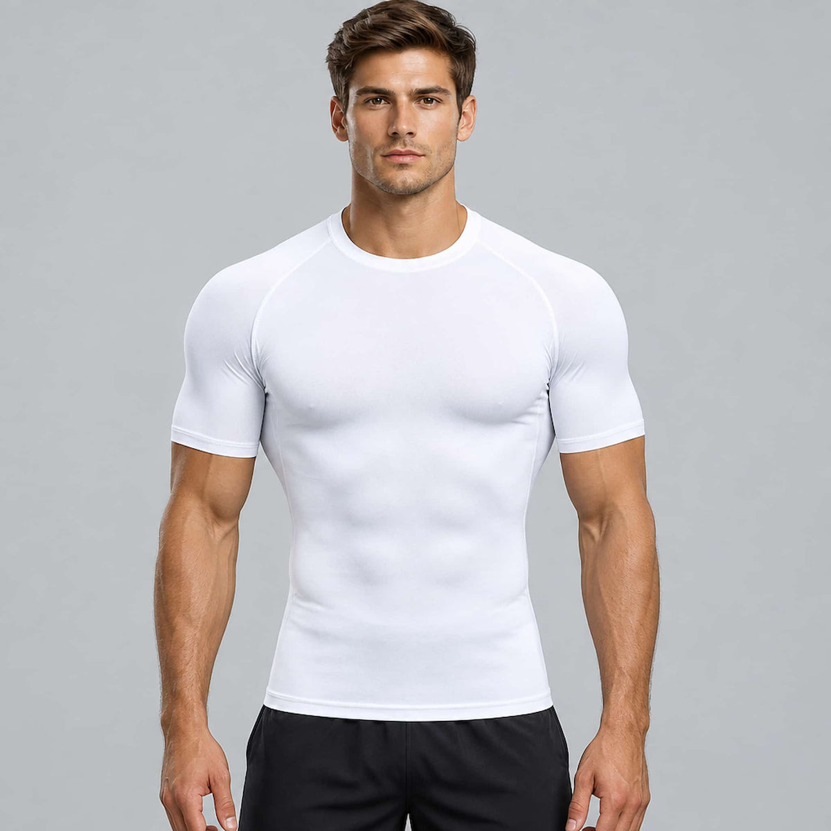 men short sleeve compression shirt