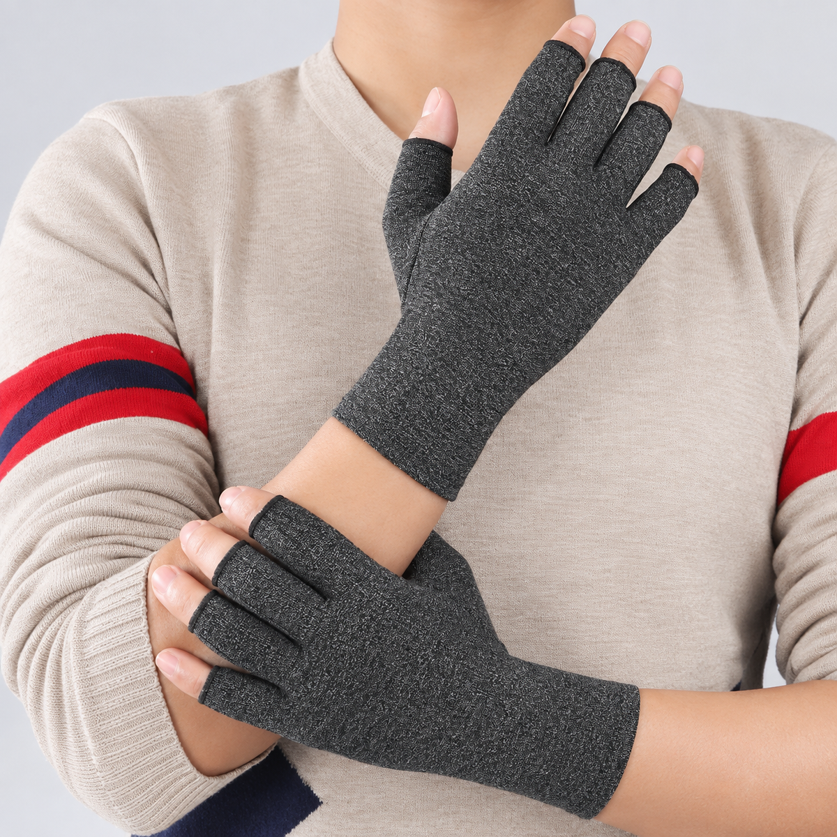 open finger compression gloves for rheumatoid and osteoarthritis daily use