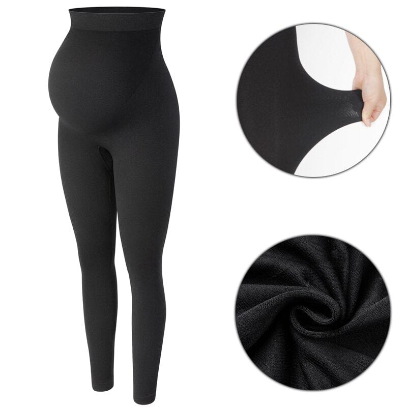 seam-free maternity leggings soft belly panel sensitive skin
