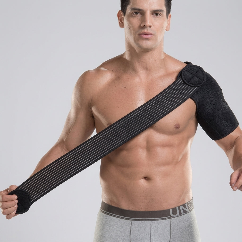 shoulder brace polyester fiber elastic rubber bandage breathable