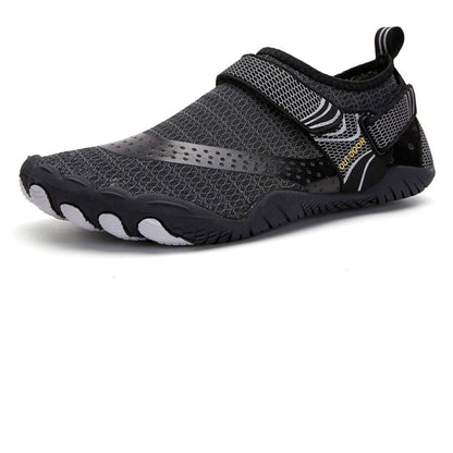 black unisex rain shoes on a white background
