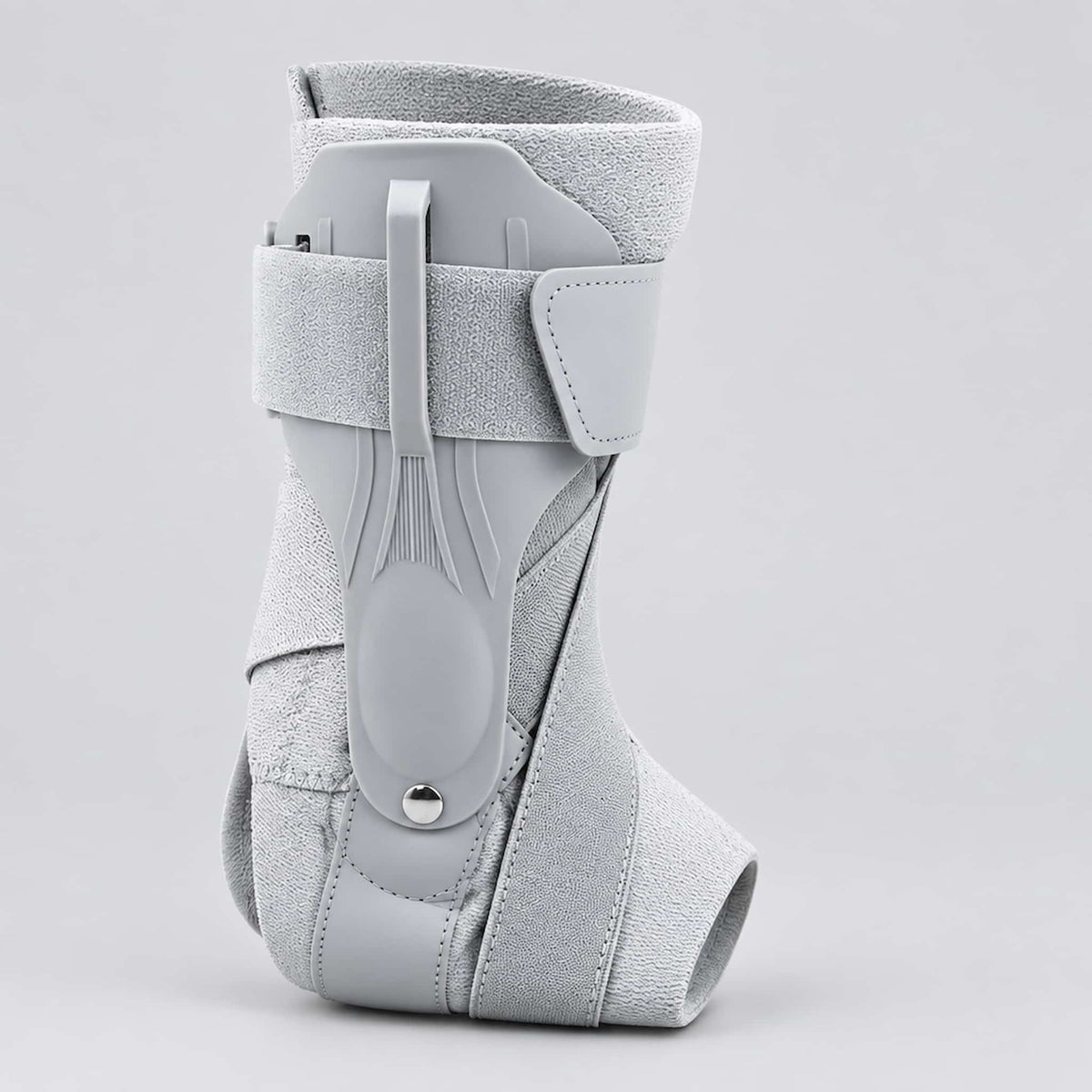 A work boot low profile ankle support with adjustable hook-and-loop straps and molded support panels, shown on a neutral light gray background.
