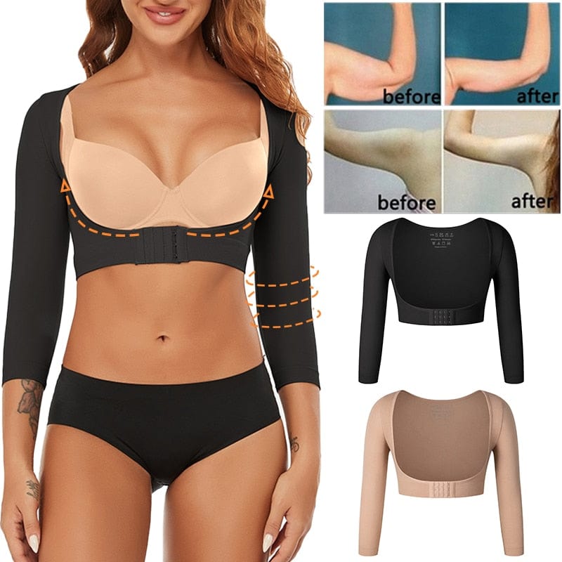 Long Sleeves Women Arm Shapewear | Shoulder Support Push Up Tops