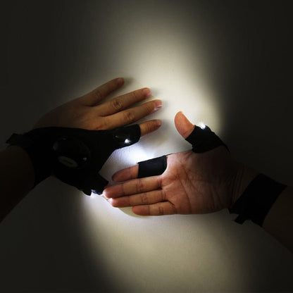 Fingerless Gloves with Flashlight | Fishing Gloves