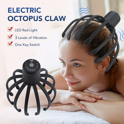 Electric Octopus Claw Scalp Massager | Hands Free Therapeutic Head Scratcher