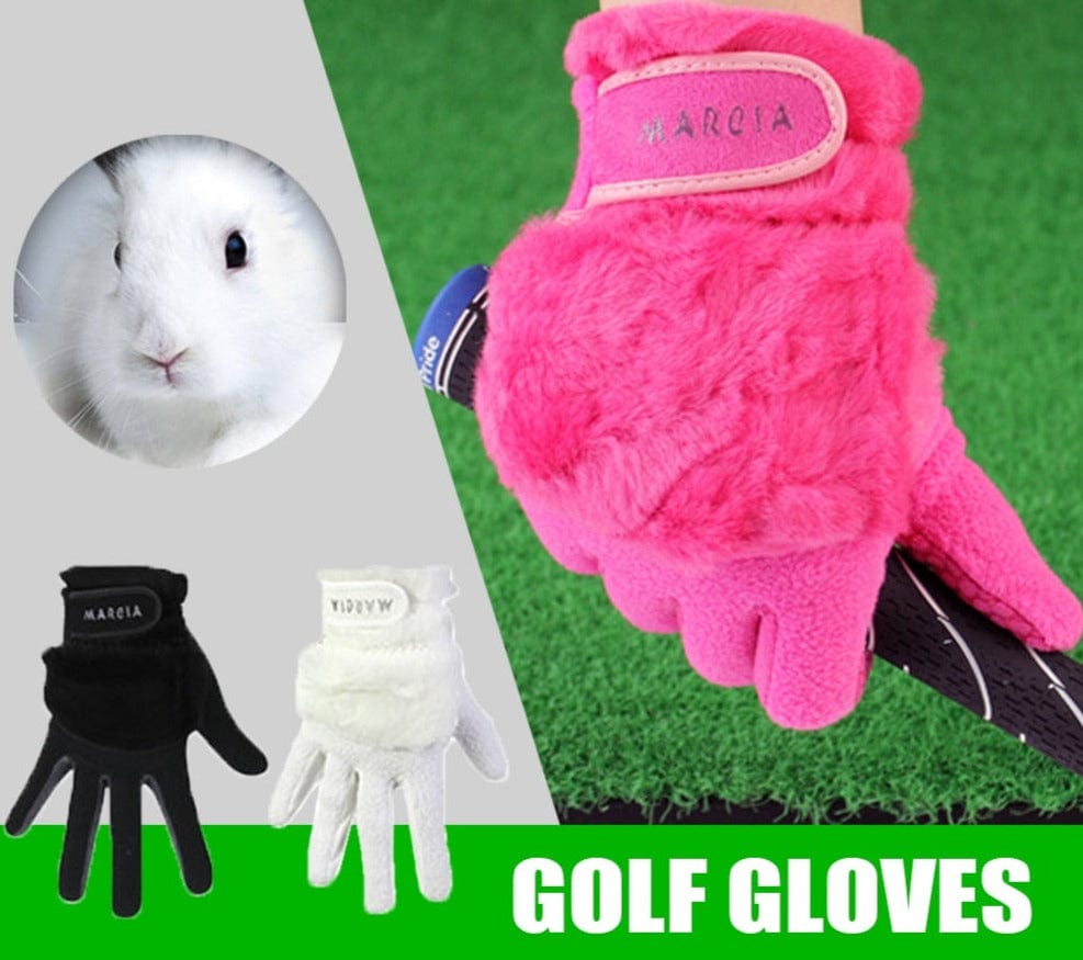 Women Winter Golf Gloves | Anti-slip Rabbit Fur Warmth Gloves