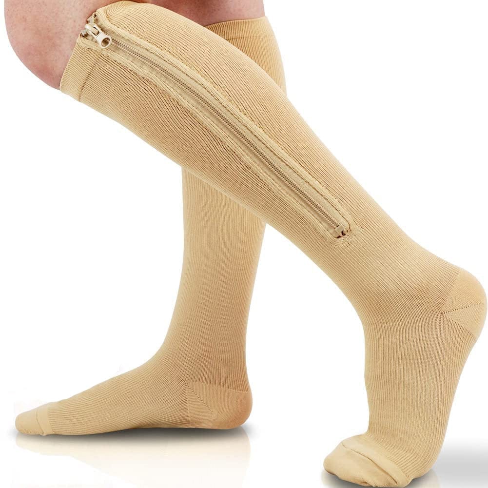 Medical Zipper Compression Socks for Edema / Varicose Veins