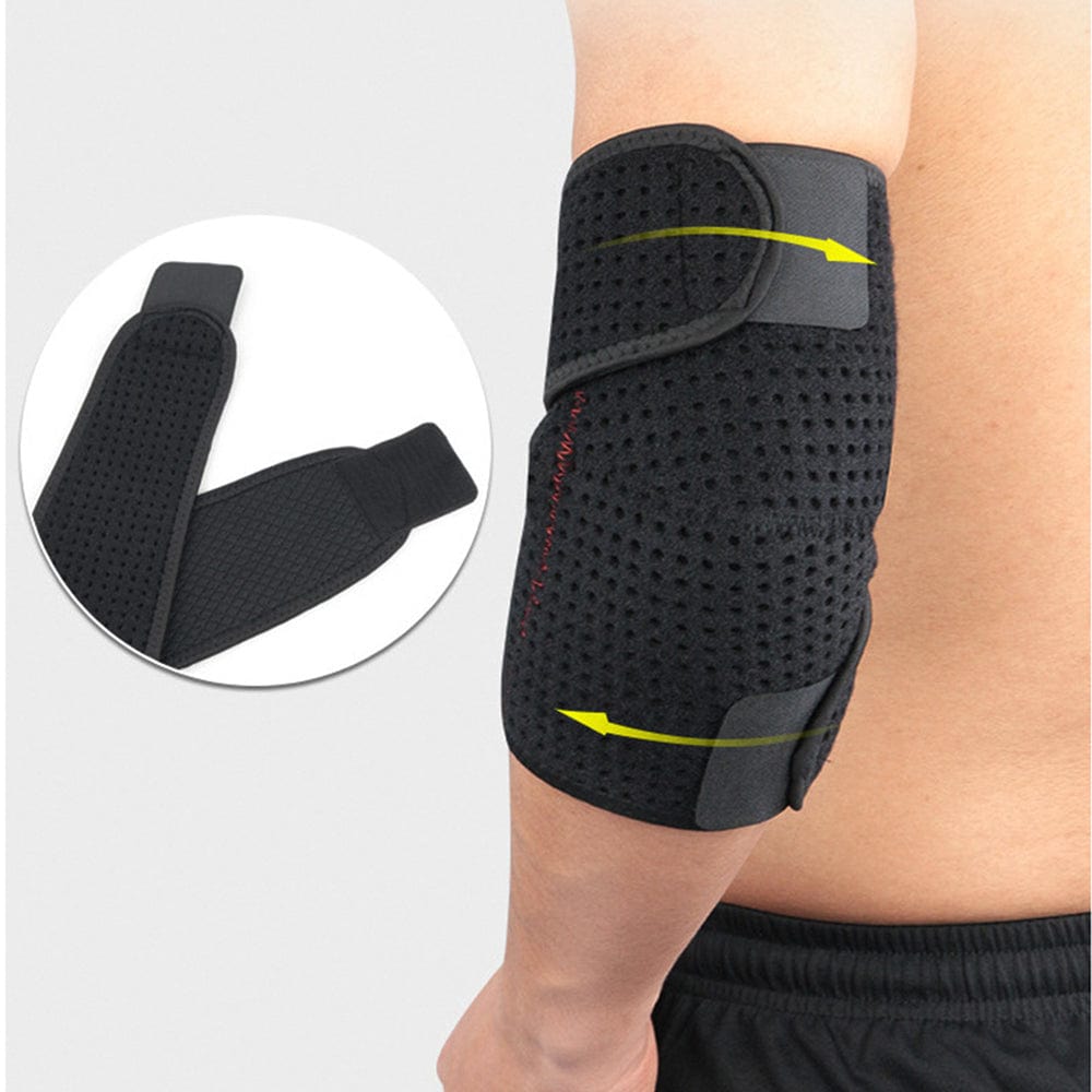 elbow brace with open joint mesh design and breathable fixed cover