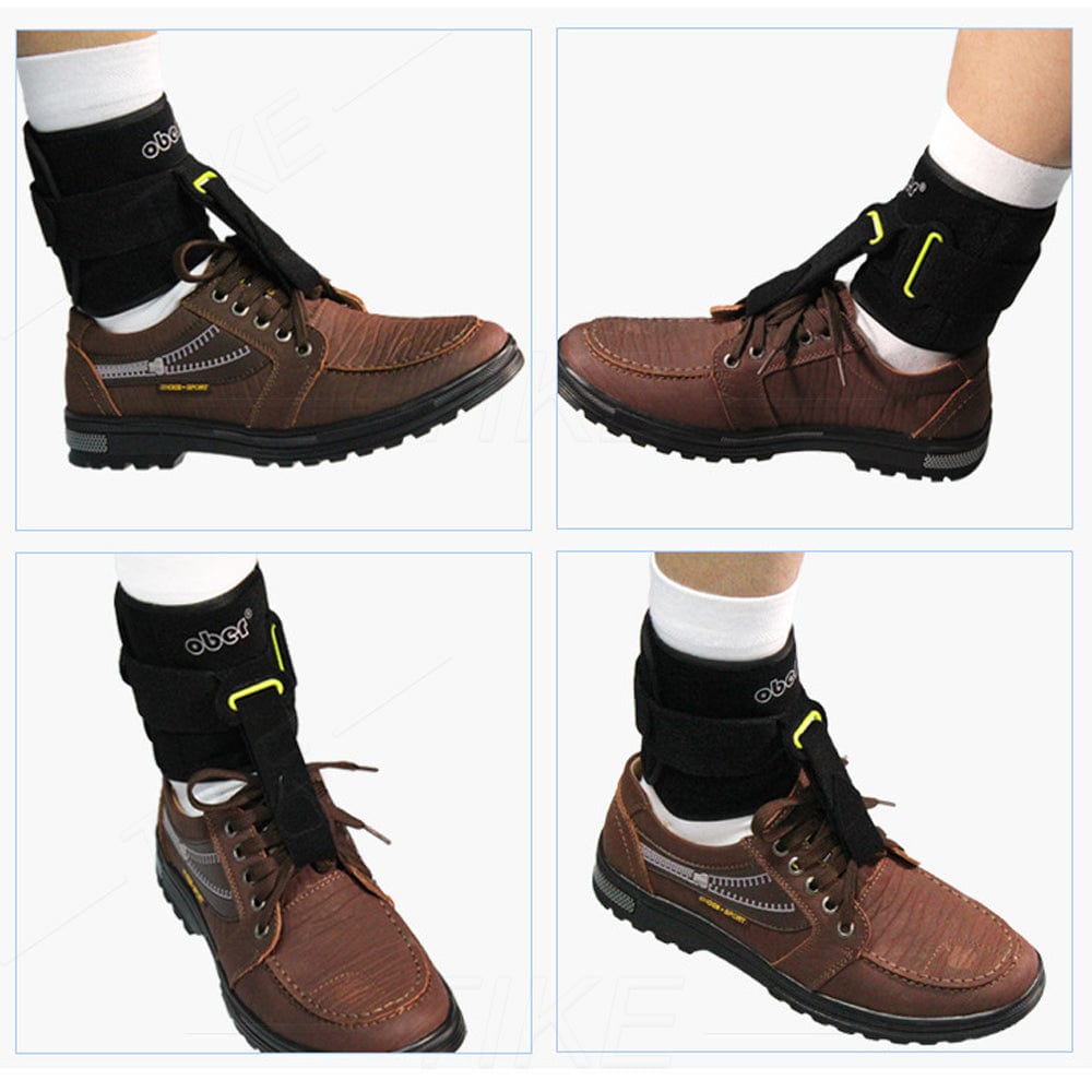 foot drop brace that attaches to shoelace