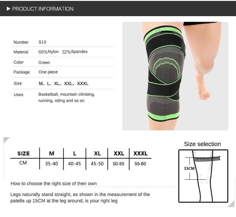 Knee Support Braces | Elastic Nylon Sport Compression Sleeve