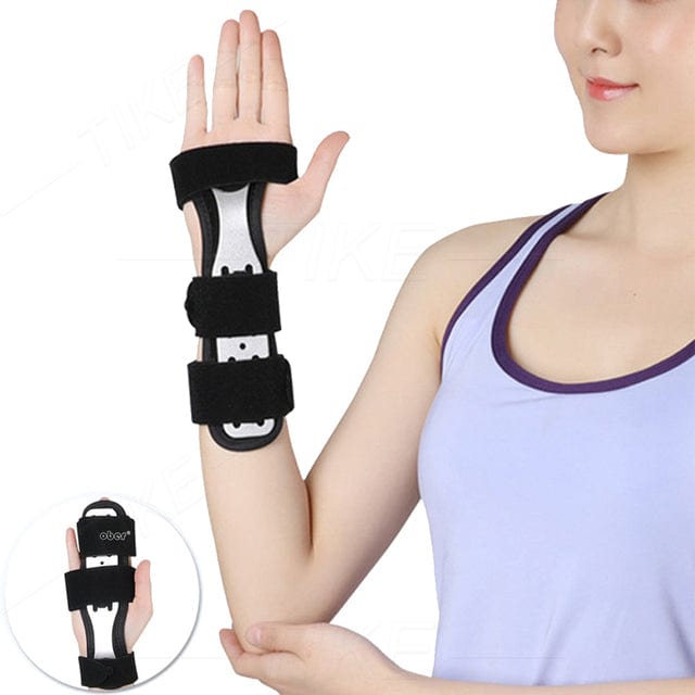 night wrist brace with bendable removable aluminum splint