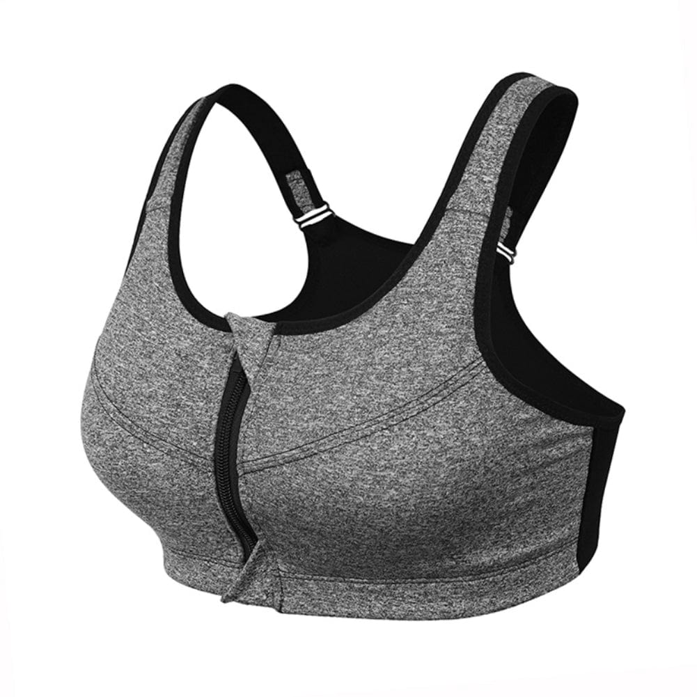 High Impact Sports Bra | Women Zipper Push Up Sports Bras