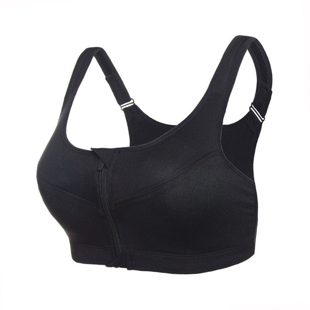 High Impact Sports Bra | Women Zipper Push Up Sports Bras