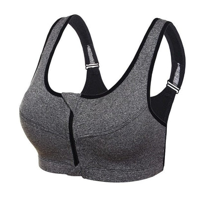 High Impact Sports Bra | Women Zipper Push Up Sports Bras